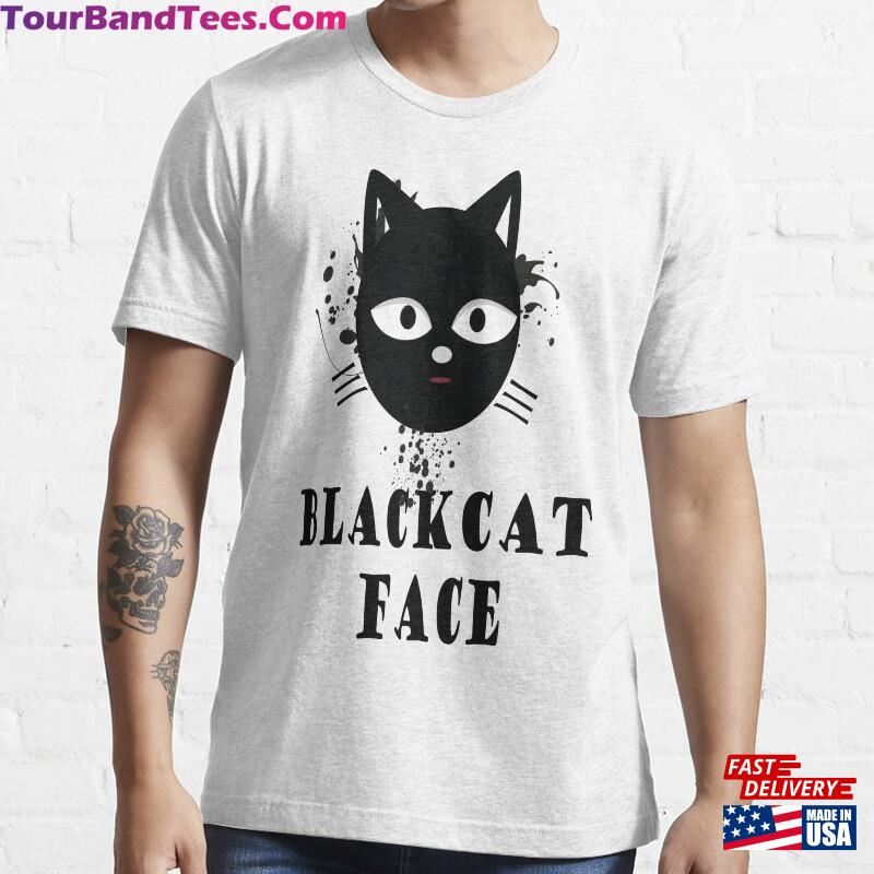 Black Cat Face Essential T-Shirt Sweatshirt 29Uf182296 – Utopia Fashion