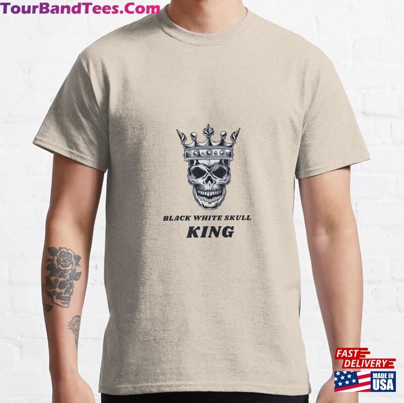 Black White Skull King Minimalist T-Shirt Classic Unisex 29Uf182311 – Utopia Fashion