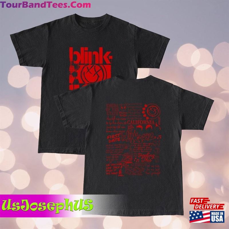 Blink World Tour Vintage Style Neon Logo Rock Tee Shirt T-Shirt Hoodie 29Uf177277 – Utopia Fashion