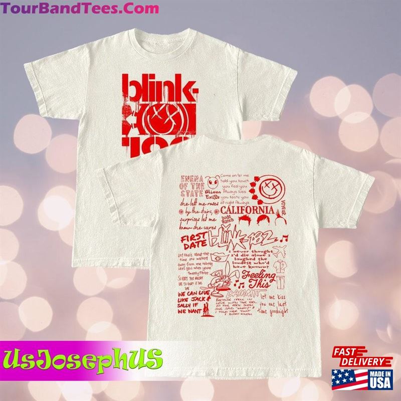 Blink World Tour Vintage Style Neon Logo Rock Tee Shirt T-Shirt Hoodie 29Uf177277 – Utopia Fashion