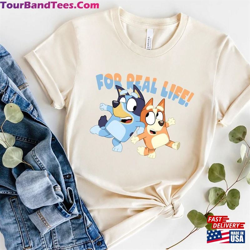 Bluey For Real Life Shirt Birthday Party Blue Dog Mom Sweatshirt T-Shirt 29Uf172885 – Utopia Fashion