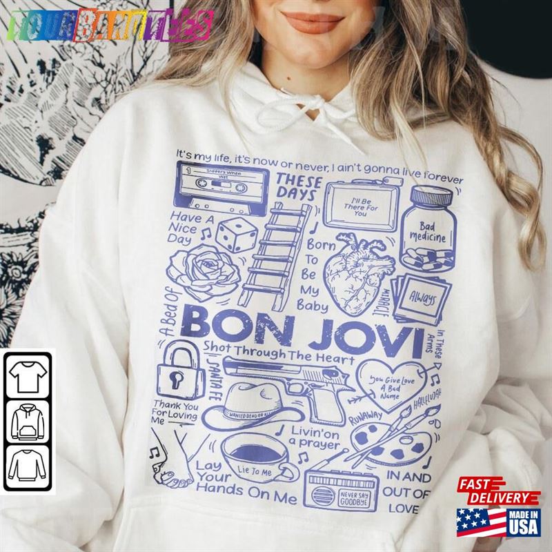 Bon Jovi Shirt Album Band Sweatshirt Classic 29Uf171205 – Utopia Fashion