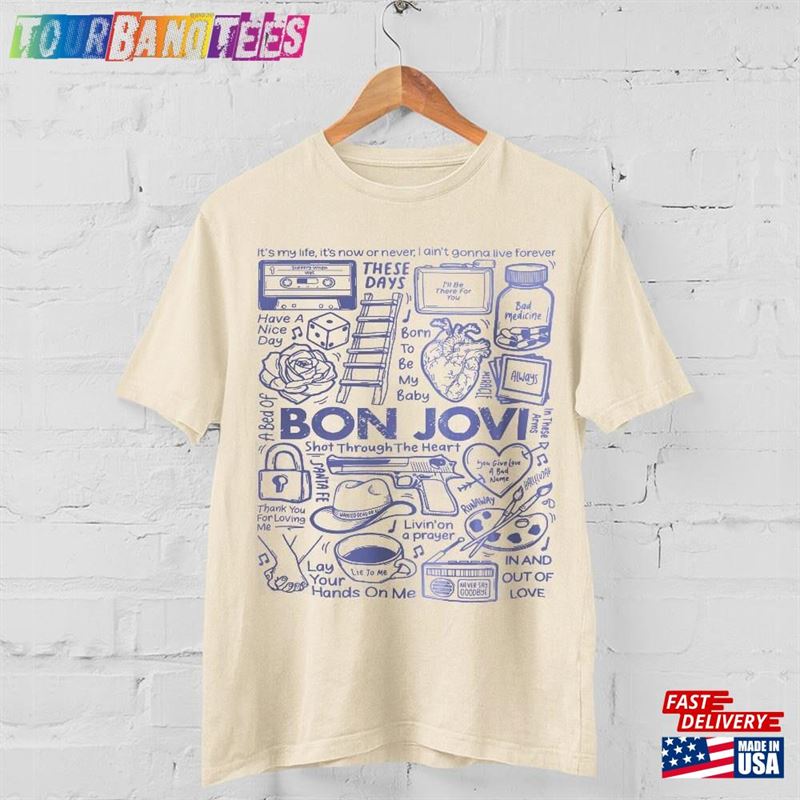 Bon Jovi Shirt Album Band Sweatshirt Classic 29Uf171205 – Utopia Fashion