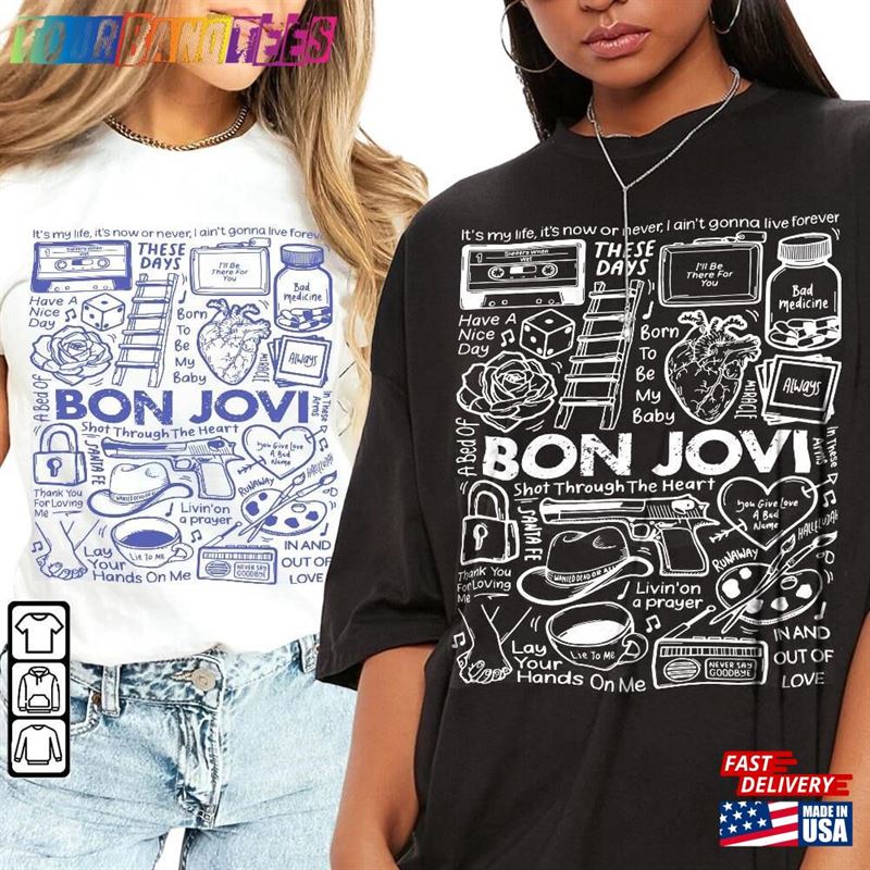 Bon Jovi Shirt Album Band Sweatshirt Classic 29Uf171205 – Utopia Fashion