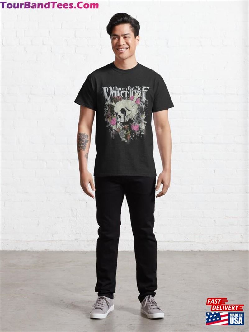 Bullet For My Valentine Skull And Roses Classic T-Shirt 29Uf172223 – Utopia Fashion