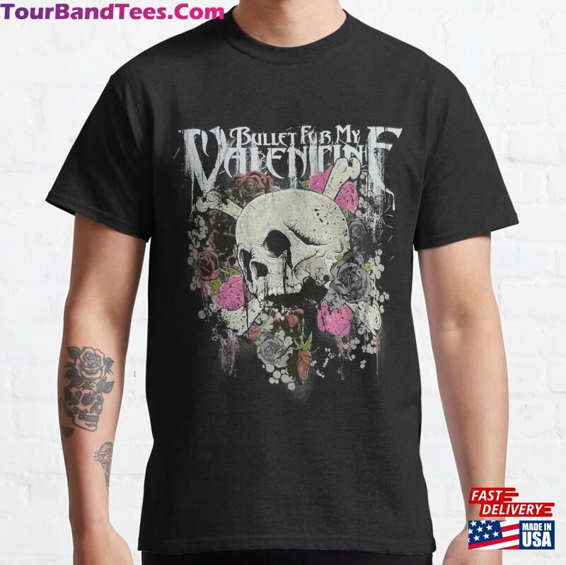 Bullet For My Valentine Skull And Roses Classic T-Shirt 29Uf172223 – Utopia Fashion