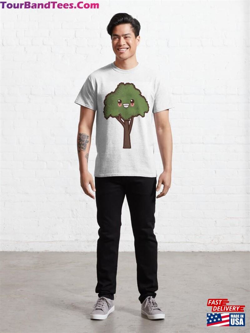 Cartoon Tree Green Pink Chest T-Shirt Classic 29Uf182670 – Utopia Fashion