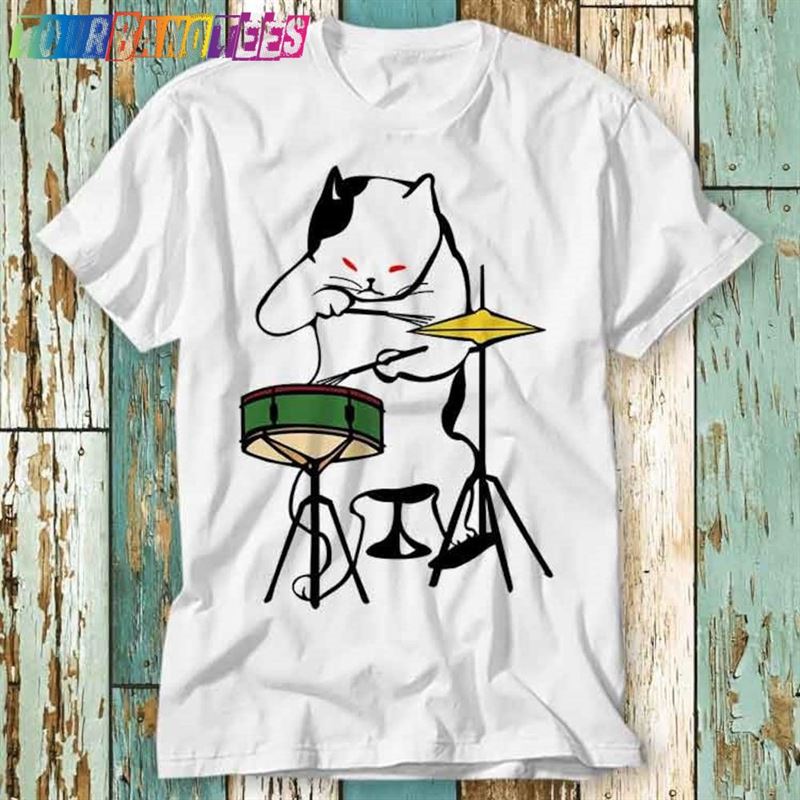 Cat Playing Drums Kitten Music Master T-Shirt Classic Unisex 29Uf180025 – Utopia Fashion