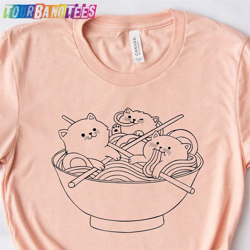 Cat Ramen Graphic T-Shirt Kawaii In Various Colors Cute Anime Shirt Sweatshirt Classic 29Uf176607 – Utopia Fashion