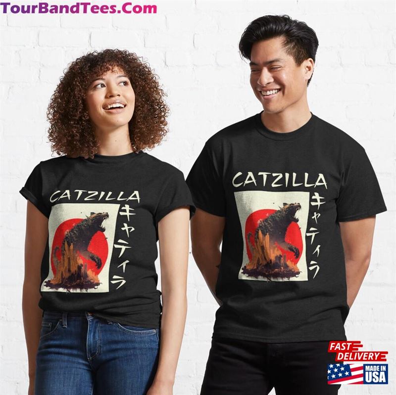 Catzilla Rage Cat Premium Classic T-Shirt Unisex 29Uf187514 – Utopia Fashion