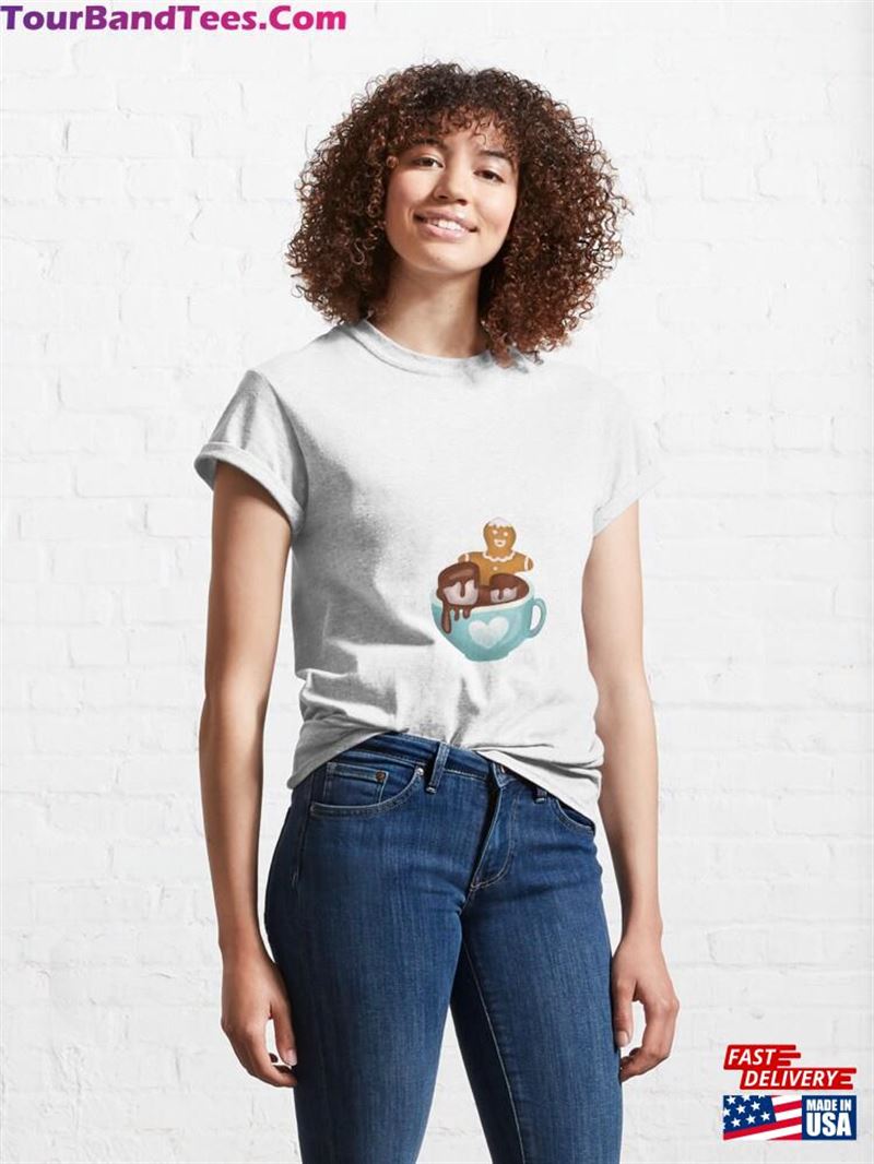 Christmas Coffee Graphic T-Shirt Women Funny Cute Cocoa Top Movie Watching Crewneck Short Long Sleeve Tee Shirt Classic 29Uf186999 – Utopia Fashion