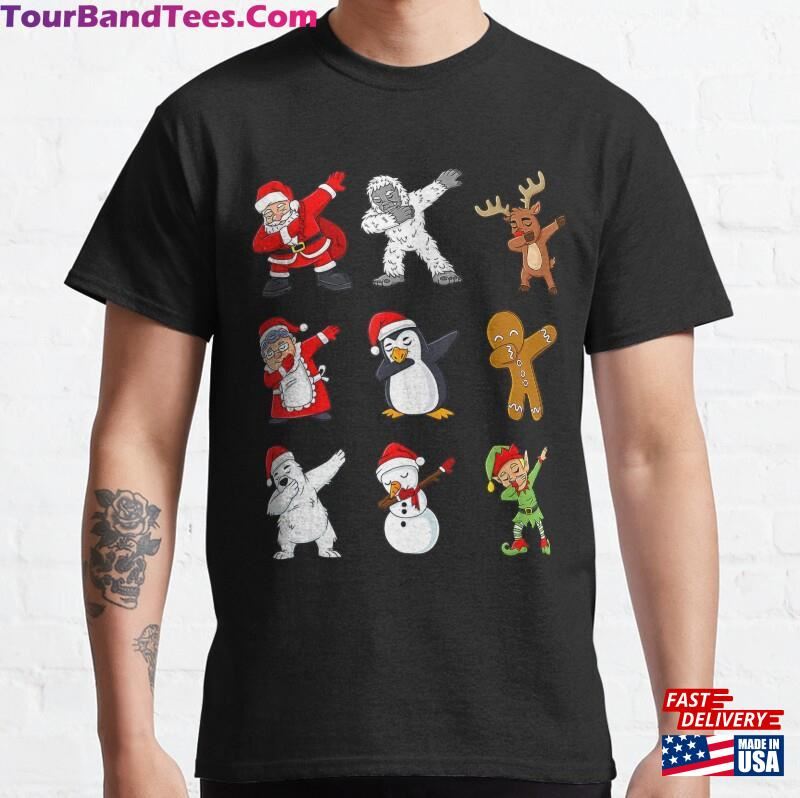 Christmas Santa Claus Dancing Tree Lights Boys Kids Dab Xmas Classic T-Shirt Sweatshirt 29Uf172370 – Utopia Fashion