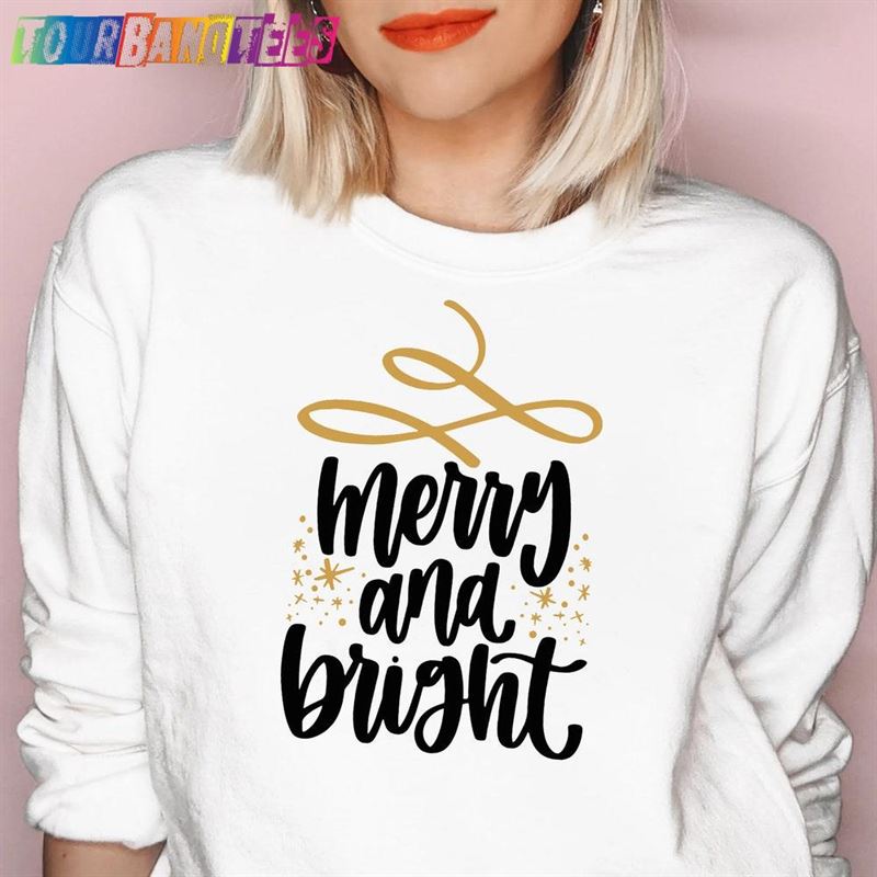 Christmas Sweatshirts For Women Merry And Bright Sweatshirt Holiday Classic Unisex 29Uf177050 – Utopia Fashion