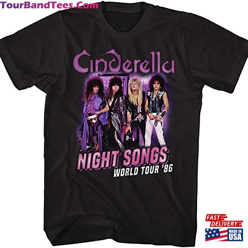 Cinderella Rock Band Night Songs Tour Shirt Sweatshirt T-Shirt 29Uf166723 – Utopia Fashion