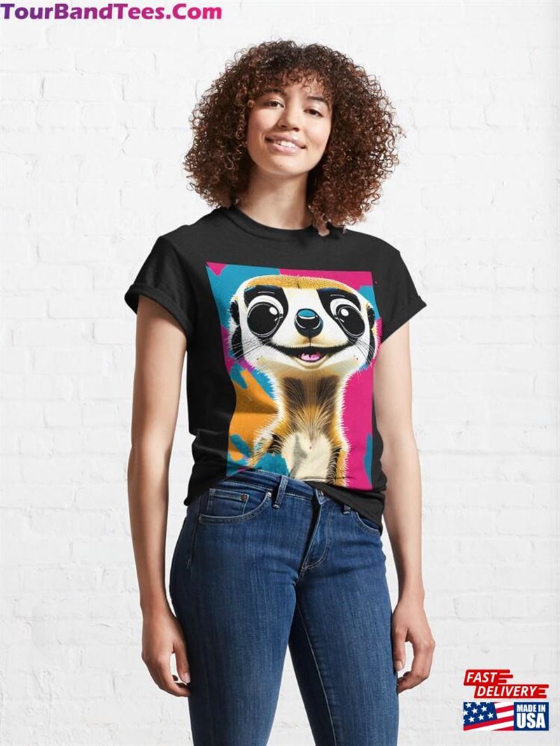 Colorful Cute Funny Meerkat Classic T-Shirt Hoodie 29Uf187015 – Utopia Fashion