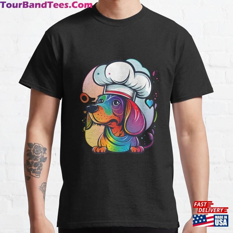 Colorful Kawaii Dachshund Chef Classic T-Shirt Unisex 29Uf186843 – Utopia Fashion