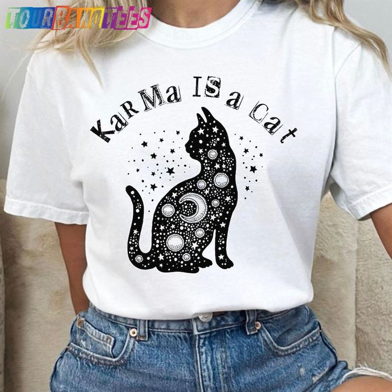 Comfort Colors Karma Is A Cat Swiftie T Shirt Vibes Classic Unisex 29Uf179979 – Utopia Fashion