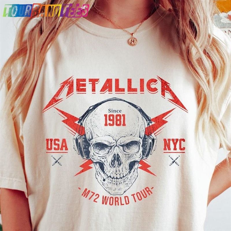 Comfort Colors Metallica M72 Tour Band T-Shirt Skull Shirt Classic Hoodie 29Uf179864 – Utopia Fashion