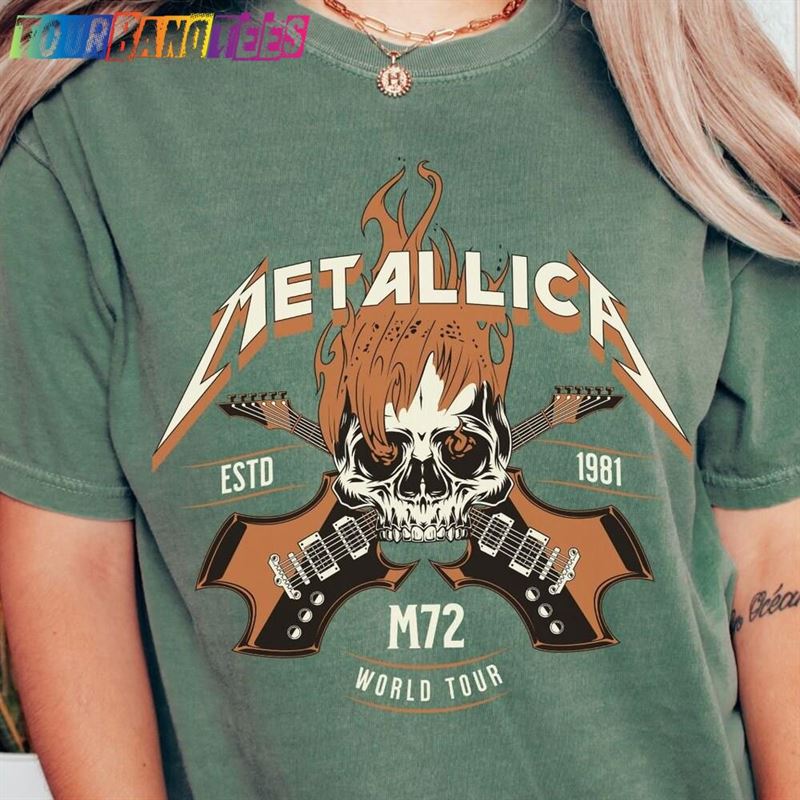 Comfort Colors Metallica M72 Tour Band T-Shirt Skull Shirt Hoodie 29Uf179862 – Utopia Fashion