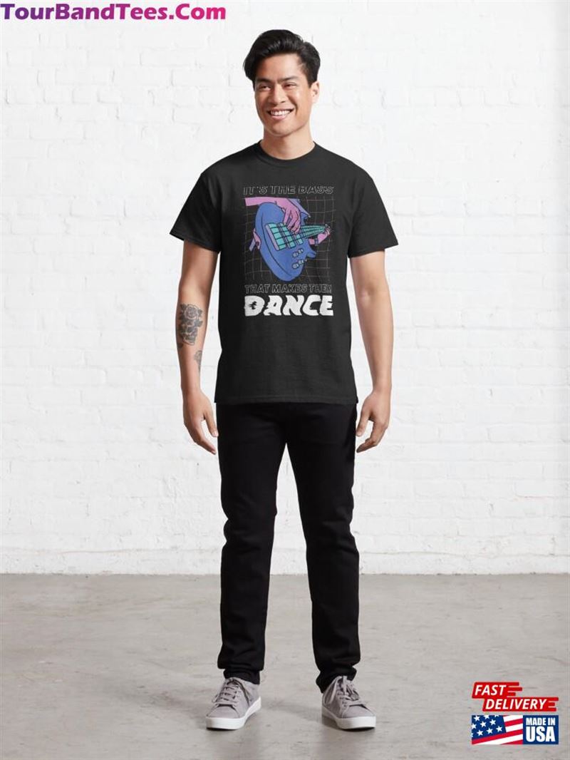 Cool Synthwave Vaporwave Aesthetic Bass Makes Them Dance Classic T-Shirt Hoodie 29Uf172533 – Utopia Fashion