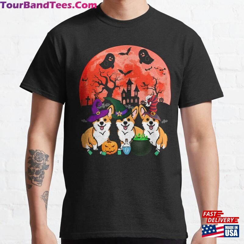 Corgis Wearing Witch Hat Corgi Dancing Halloween Classic T-Shirt Unisex Hoodie 29Uf172613 – Utopia Fashion