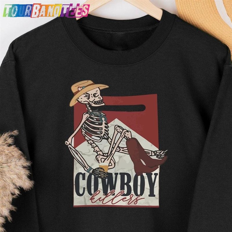 Cowboy Killer Sweatshirt Funny Skeleton Shirt Western T-Shirt Classic 29Uf176930 – Utopia Fashion