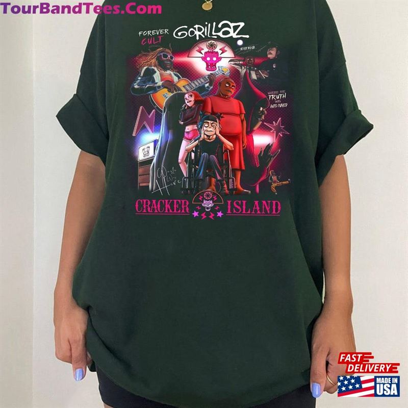 Cracker Island Shirt Retro Gorillaz Merch Tshirt Vintage For Men Classic Hoodie 29Uf169231 – Utopia Fashion