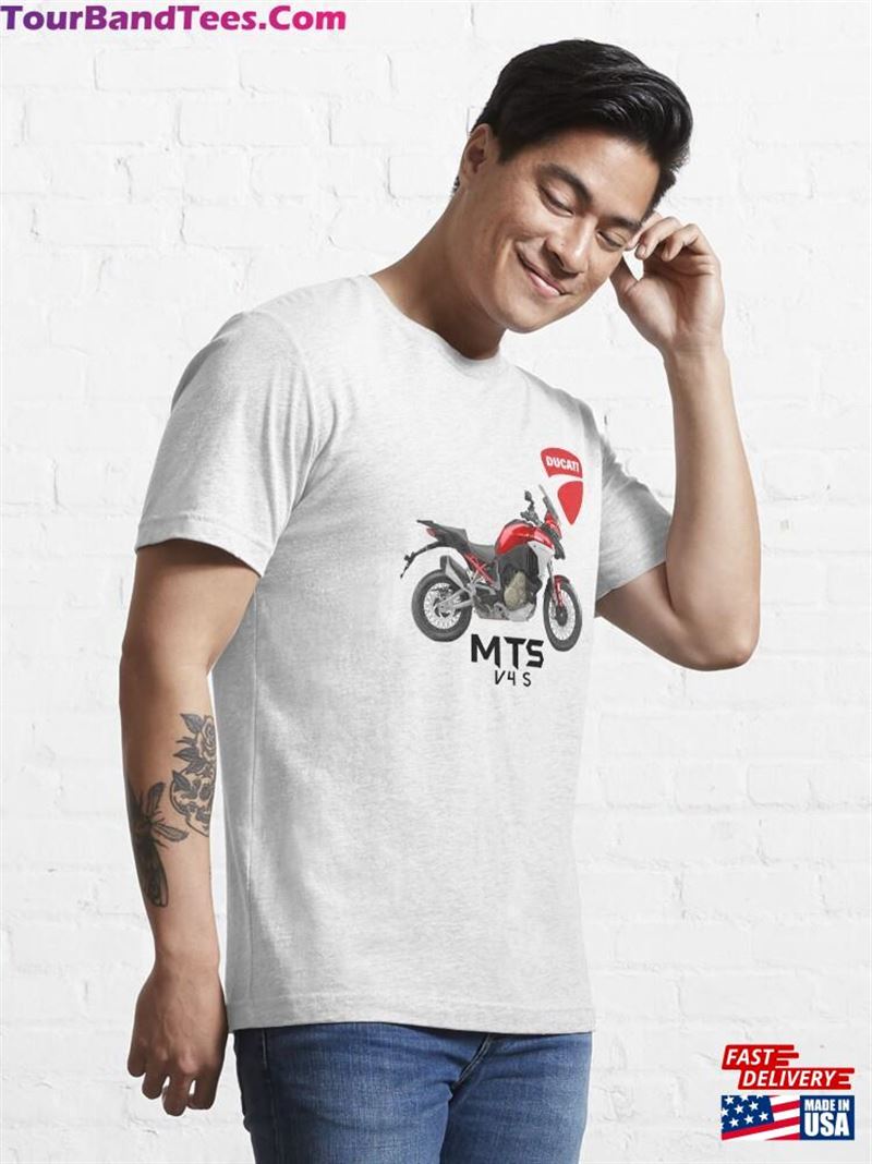 Custom Graphics Design Apparel Amp Accessories Of Ducati Mts V4 S Essential T-Shirt Unisex 29Uf177410 – Utopia Fashion