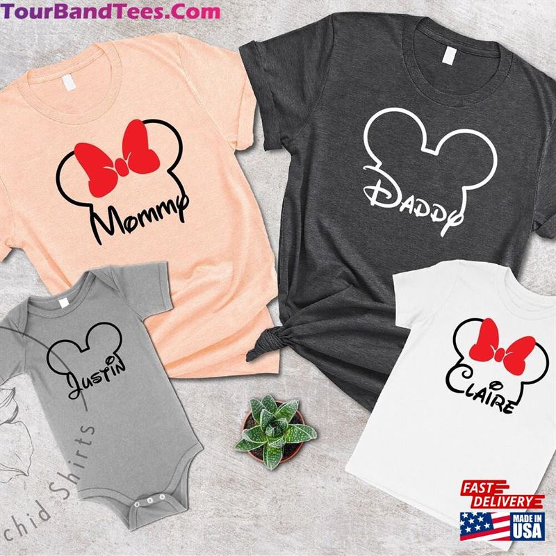 Custom Name Disney Family Shirts Mickey Cute Matching T-Shirts Classic T-Shirt 29Uf166520 – Utopia Fashion