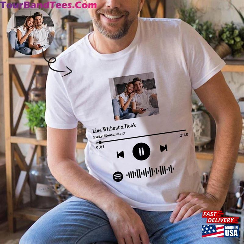 Custom Photo Spotify Shirt Personalized Unisex T-Shirt With Scannable Code Round Neck Short Sleeve For Men 29Uf166221 – Utopia Fashion