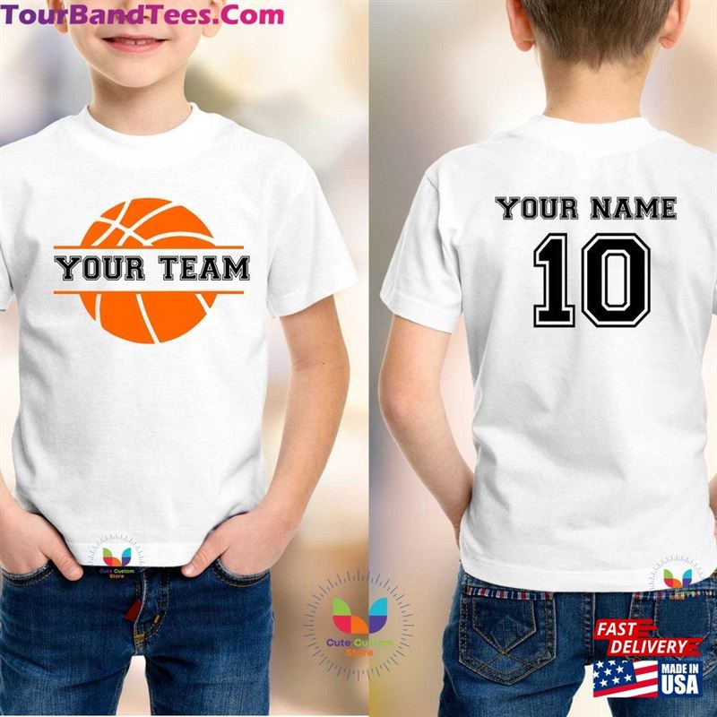 Custom Team Name And Your Number Double Sided Basketball Shirt With Logo T-Shirt Unisex 29Uf182485 – Utopia Fashion