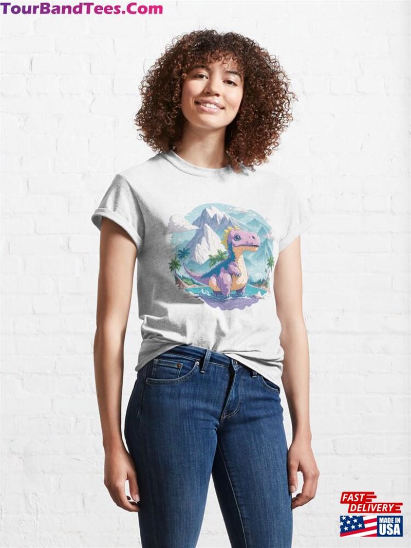 Cute Dinosaur In An Island T-Shirt Sweatshirt Hoodie 29Uf166087 – Utopia Fashion