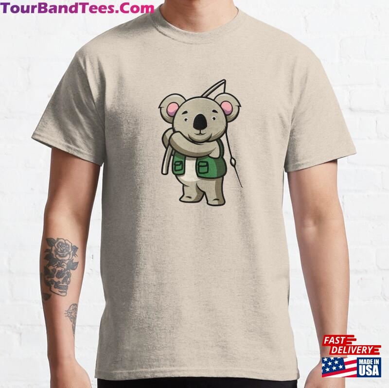 Cute Koala Fishing Illustration Classic T-Shirt Hoodie 29Uf187010 – Utopia Fashion