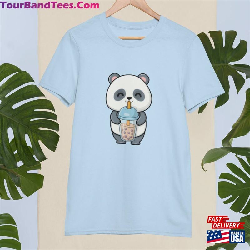 Cute Panda Drinking Boba Tea T-Shirt Classic 29Uf181984 – Utopia Fashion