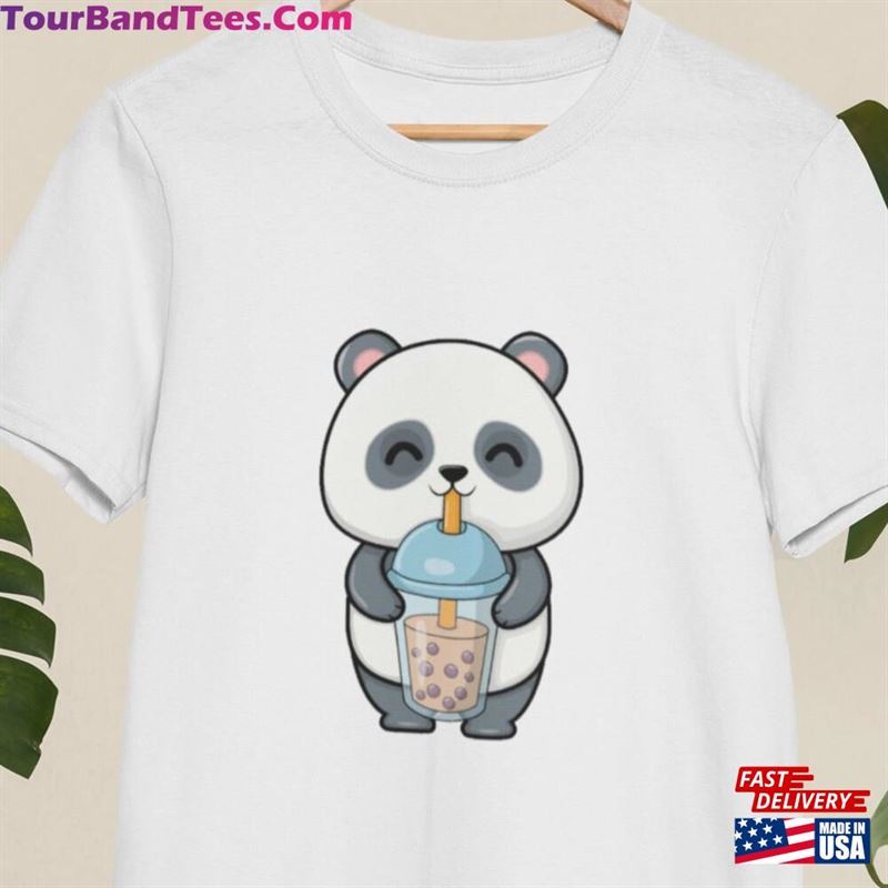 Cute Panda Drinking Boba Tea T-Shirt Classic 29Uf181984 – Utopia Fashion