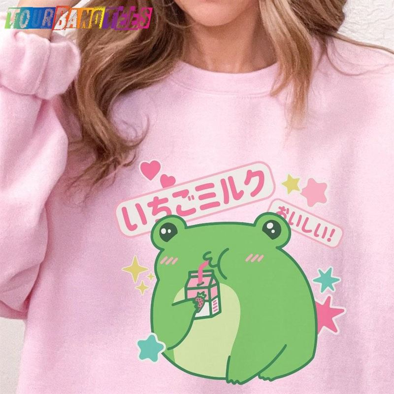 Cute Strawberry Frog Sweatshirt Kawaii Gifts For Lovers T-Shirt Hoodie 29Uf177777 – Utopia Fashion