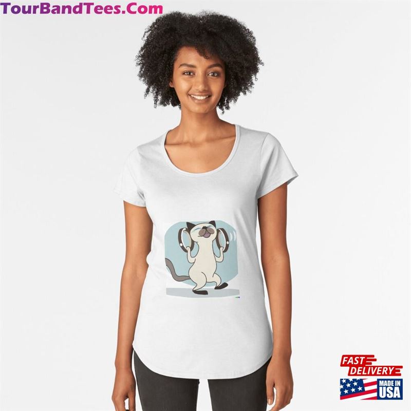 Cute Toon Image Of Siamese Cat Premium Scoop T-Shirt Sweatshirt Unisex 29Uf186687 – Utopia Fashion