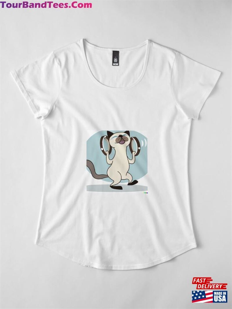 Cute Toon Image Of Siamese Cat Premium Scoop T-Shirt Sweatshirt Unisex 29Uf186687 – Utopia Fashion