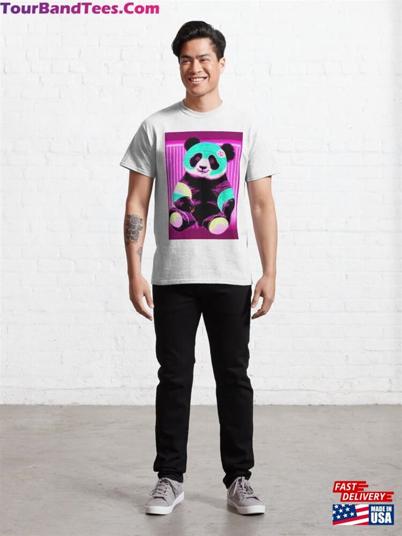 Cyberpunk Neon Panda Retro T Shirt Classic T-Shirt 29Uf182566 – Utopia Fashion