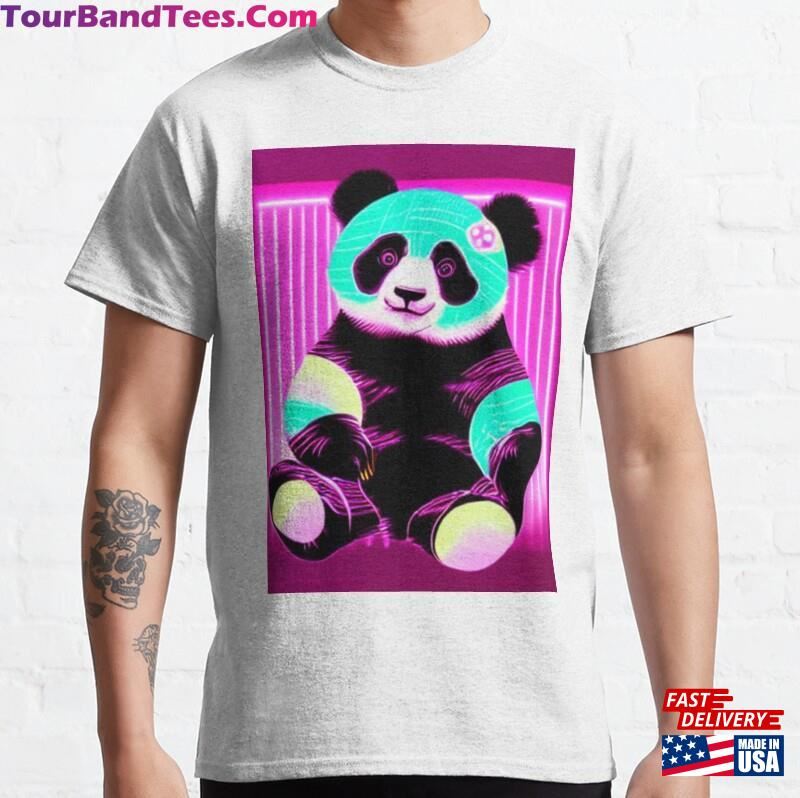 Cyberpunk Neon Panda Retro T Shirt Classic T-Shirt 29Uf182566 – Utopia Fashion