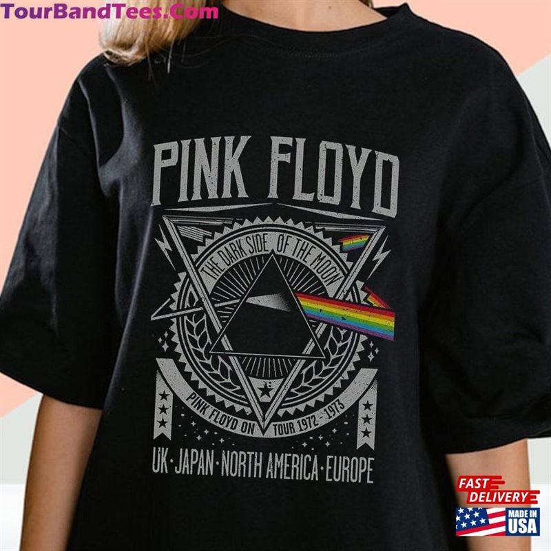 Dark Side Of The Moon Band Tee Pink Floyd Shirt Tour Black Adult Classic T-Shirt Hoodie 29Uf168460 – Utopia Fashion