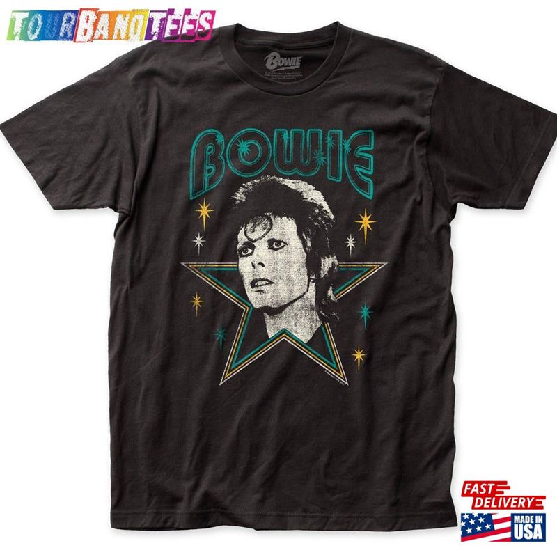 David Bowie Stars Fitted Jersey Tee (Db23) Black T-Shirt Hoodie 29Uf174143 – Utopia Fashion