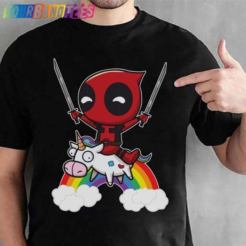 Deadpool Riding A Unicorn Vintage T-Shirt Men’S Women Hoodie Classic 29Uf179273 – Utopia Fashion