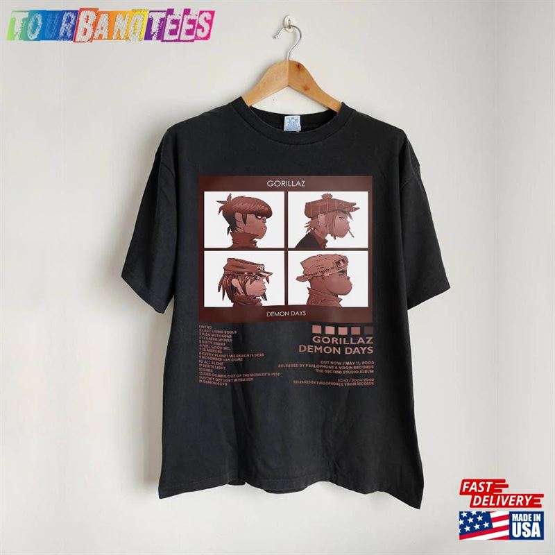 Demon Days Album Tracklist Shirt Tee T-Shirt Sweatshirt 29Uf169771 – Utopia Fashion