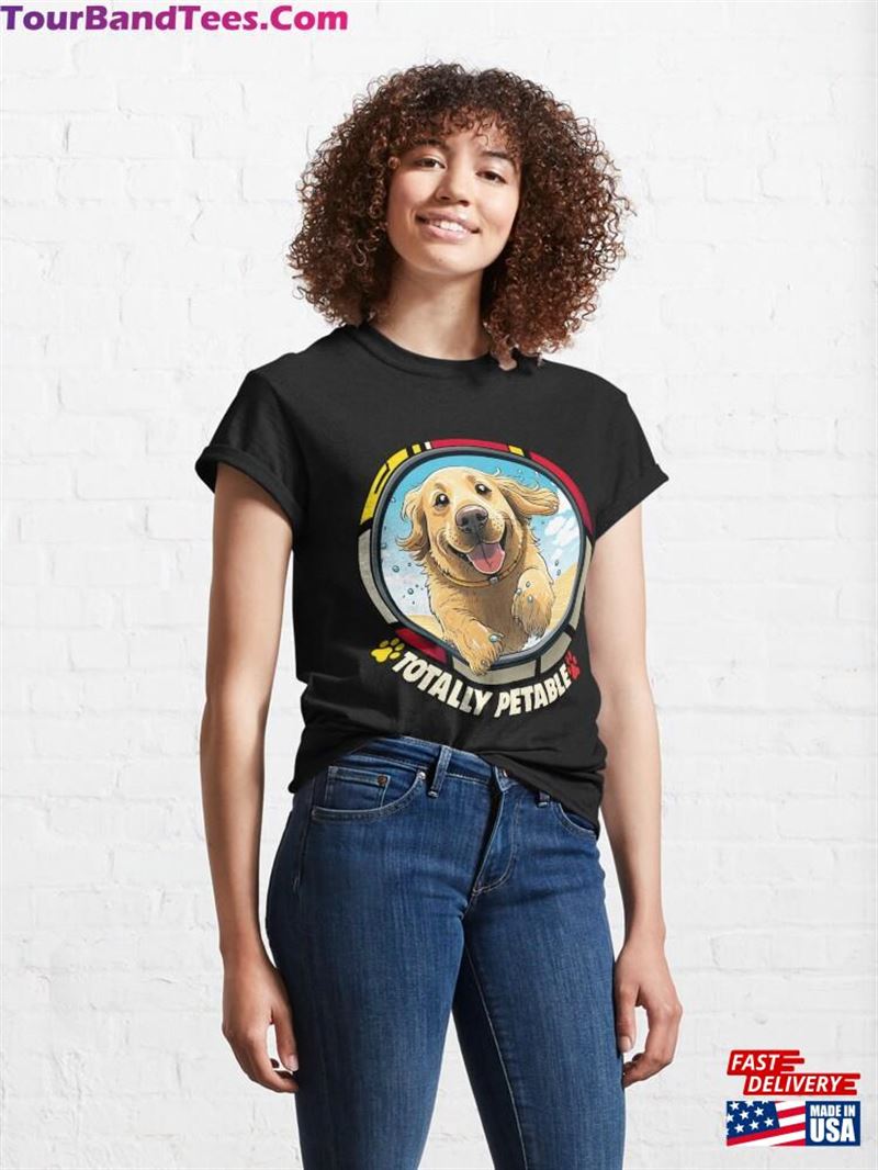 Design For Dog Lover And Golden Retriever Cartoon Classic T-Shirt 29Uf182274 – Utopia Fashion