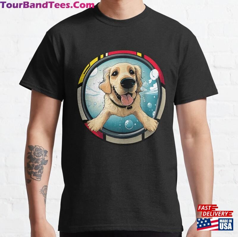 Design For Dog Lover And Golden Retriever Cartoon Classic T-Shirt Unisex 29Uf166861 – Utopia Fashion