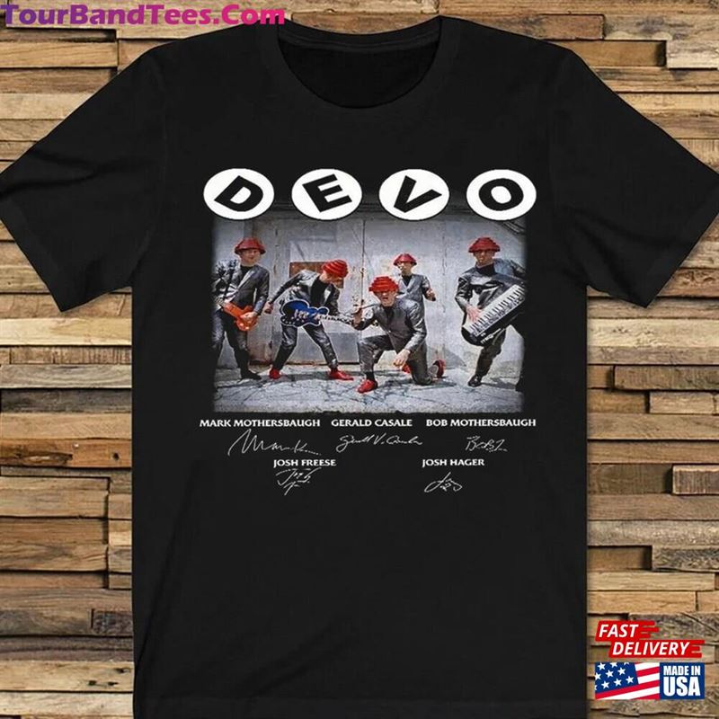 Devo Rock Band Signatures Anniversary Unisex T-Shirt Graphic Tee Sweatshirt 29Uf165203 – Utopia Fashion