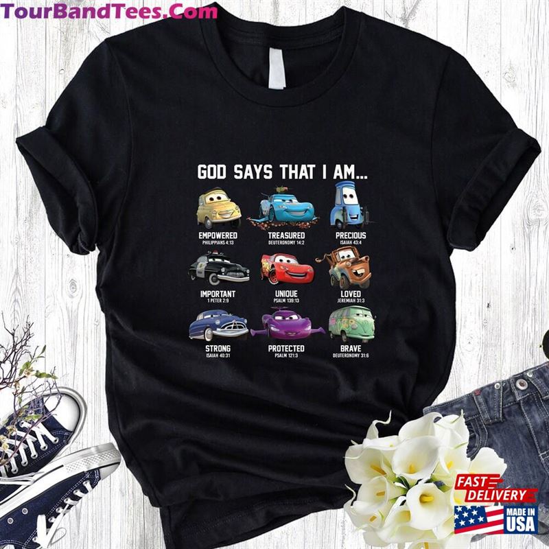 Disney Cars Shirt God Says Funny T-Shirt Sweatshirt 29Uf186610 – Utopia Fashion