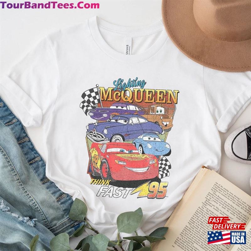 Disney Pixar Cars Lightning Mcqueen Palm Tree Sunset T-Shirt Vintage Race Shirt Disneyland Family Vacation Gift Land Unisex Classic 29Uf166992 – Utopia Fashion