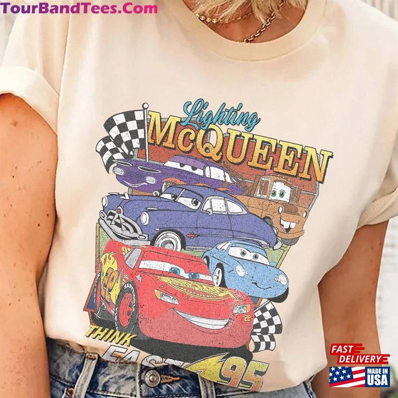 Disney Pixar Cars Lightning Mcqueen Palm Tree Sunset T-Shirt Vintage Race Shirt Disneyland Family Vacation Gift Land Unisex Classic 29Uf166992 – Utopia Fashion